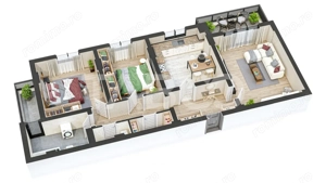 Apartament 82 mpu 3 camere decomandate 2 bai 2 balcoane in Sibiu - imagine 5