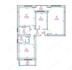 Apartament 3 camere 2 balcoane loc parcare zona Lidl Selimbar - imagine 6