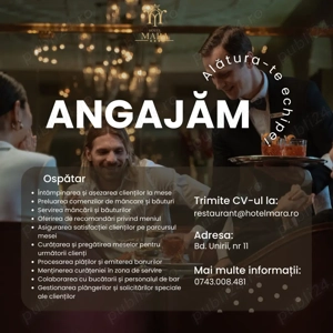 Angajam ospătar    ajutor bucătar