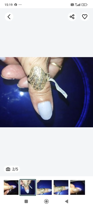 Inel nou filigran  din aur alb si galben  - imagine 3