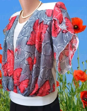 Bluza cu maci roșii, L