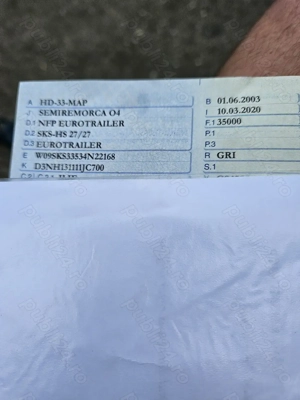 Semiremorca basculabila oțel 