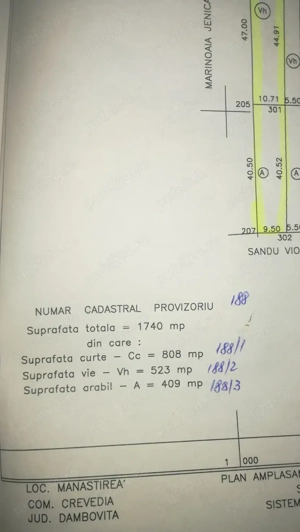 Teren de vânzare Crevedia, sat Mânăstirea