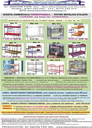 Oferta Pachet 15 seturi Paturi Metalice - Model BEL 8- in stoc! - imagine 4