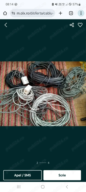 Cablu coaxial RG6 TV, internet,telefon, cablu fibra optica 9 125 g657a1 sm sx,UTP 24 awg - imagine 3