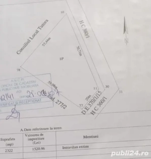 Vând teren intravilan 2322 m