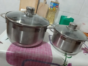 Vand set oale inox, tăvi, vase yena, ceramice pentru copt - imagine 3