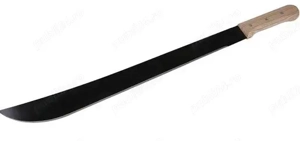 Maceta otel carbon 70 cm maner lemn ascutita