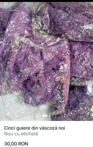 Cinci gulere mov din vâscoză noi