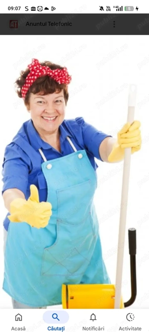 Caut loc de muncă  Femeie de servici