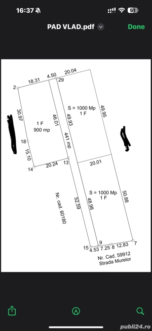 Teren in Toplita 1000 mp strada Murelor  - imagine 2