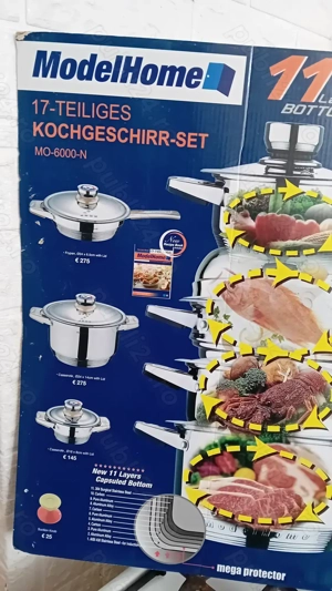 Set de vase 17 Teiliges kochgesgeschirr set Mo-6000-N  - imagine 3