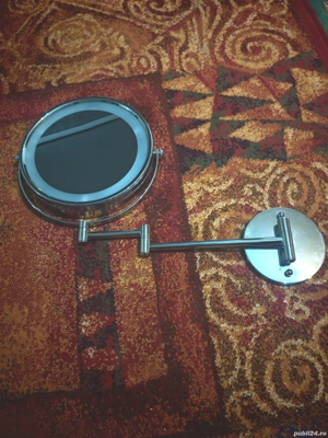 Oglinda cosmetica maritoare- 2 fete - Iluminare LED - imagine 5