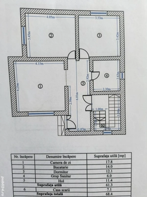 Vila P+1   5 Camere,180Mp Util, 417Mp Teren. Comuna Berceni IF - imagine 2