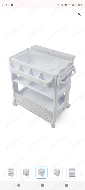 Masă de schimbat cu cădiță 