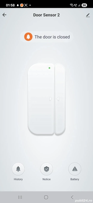 Senzori ușă   geam wi-fi  tuya   smart life - imagine 2