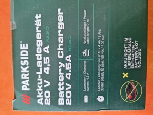 Incarcator de Baterii Parkside 20 V  - tip -  PLG 20 C3 ,  4.5 A - imagine 2