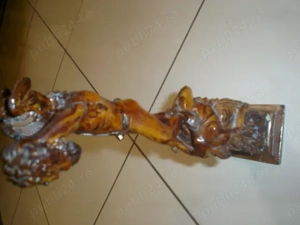 Replica 1960 rasina fildes Statuia Perseu ținând capul tăiat Medusa, Made in ITALY - imagine 3