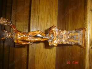 Replica 1960 rasina fildes Statuia Perseu ținând capul tăiat Medusa, Made in ITALY - imagine 5