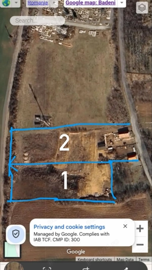 Vând teren  in satul Badeni