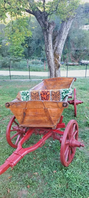 Păstrează o bucată din trecutul autentic românesc! De vânzare, car cu jug din lemn - imagine 3