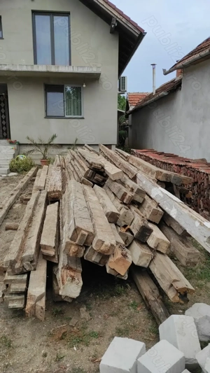 Grinzi stejar vechi  lemn stejar  - imagine 2