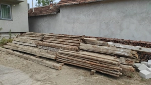 Grinzi stejar vechi  lemn stejar  - imagine 3