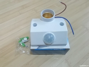 Fasung, dulie cu senzor de mișcare, max 50w bec, reglaj timp și luminozitate 