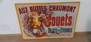 Tablou Reclama Vintage Jucarii Si Cadouri Craciun - Aux Buttes Chaumont 