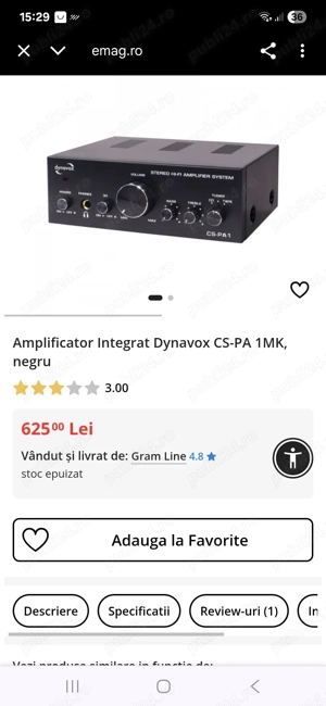 Audio Power Amplificator Dynavox 2x50w - imagine 4