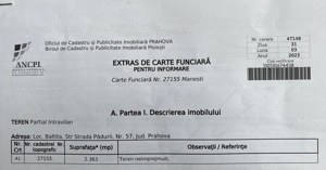 Vand teren intravilan Baltita 2363 m2