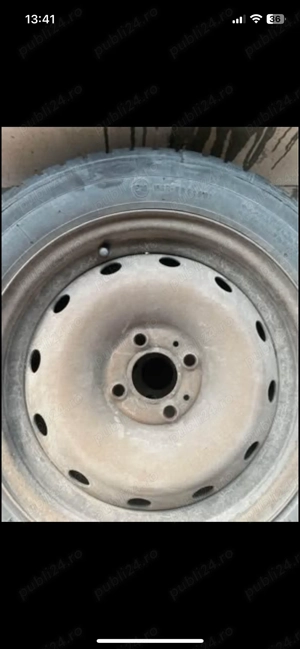 Jante de tablă+cauciucuri de iarnă  - imagine 3