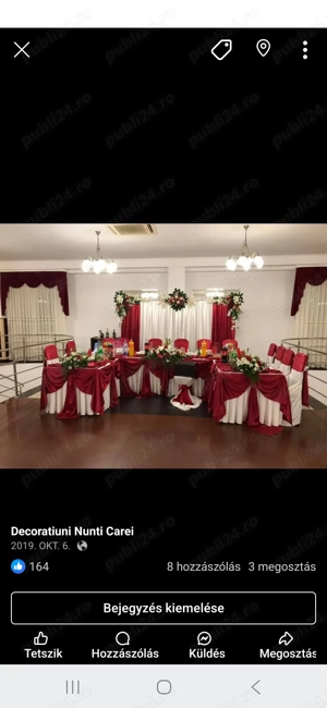 De vânzare decor nunți