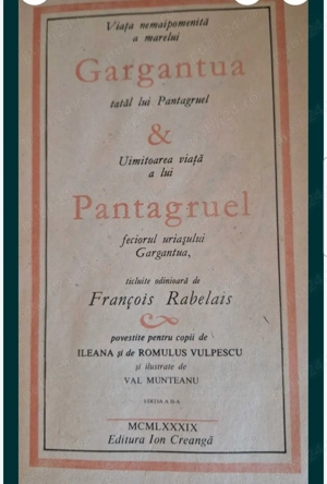 Gargantua &Pantagruel , editia vintage  - imagine 2