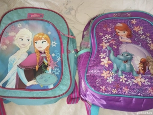 Ghiozdane cu Frozen si Sofia + cadou bluză - imagine 2