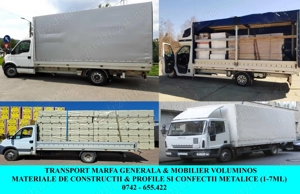 transport marfa generala | mobila voluminoasa | confectii metalice | profile 1-7 ml