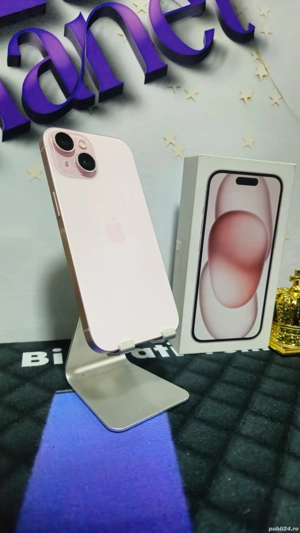 iPhone 15 Roz 5G 128GB Baterie Originala:85%.Pre  Fix! - imagine 2