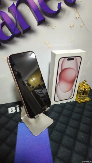 iPhone 15 Roz 5G 128GB Baterie Originala:85%.Pre  Fix! - imagine 3