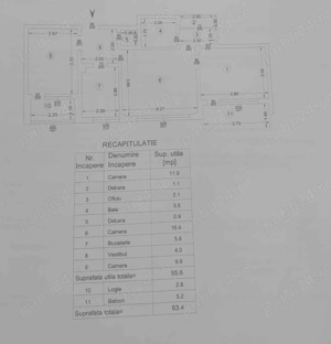 Apartament cu vedere panoramică  Palas Campus Iași 64 mp utili-2 camere+living - imagine 3