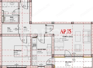 Apartament de vanzare 2 camere loc parcare balcon orientare sudica - imagine 3 Apartament de vanzare 2 camere loc parcare balcon orientare sudica - imagine 3