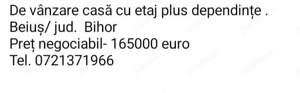 Vând casă plus dependință 