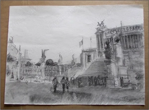 Lucrare veche semnata (dimensiuni mari) - imagine 2