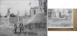 Lucrare veche semnata (dimensiuni mari) - imagine 3