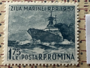 Timbre Romania LP 435 Ziua Marinei [1957]