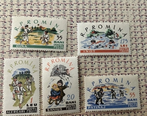 Timbre Romania LP 506 Sport pentru copii la sate [1960]