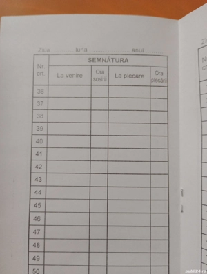 20 Caiete Condici de prezența la serviciu, la muncă, noi - imagine 4