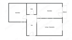 Apartament intabulat 3 camere balcon - etaj 1 - parcare - Comision 0 - imagine 3