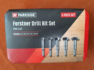 Set de  5  freze burghie Forstner, pentru lemn, 15-35 mm, tija cilindrica