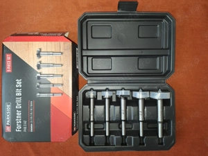 Set de 5 freze burghie Forstner, pentru lemn, 15-35 mm, tija cilindrica