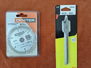 Set Panza diamantata, DEXTER + Burghiu plat pentru lemn, metric 18 - imagine 3